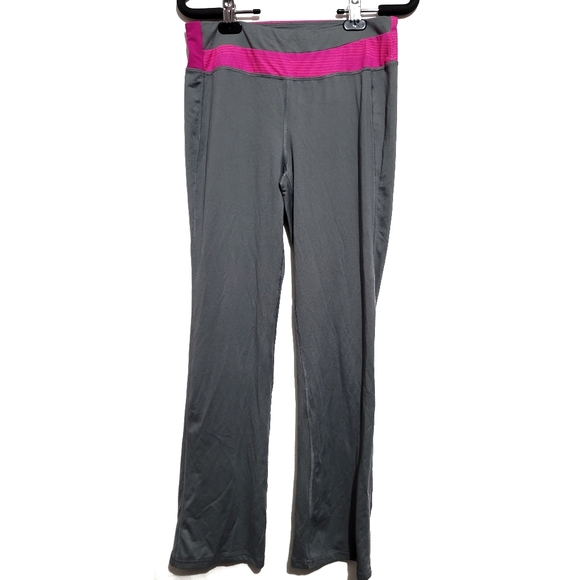 Bottoms Gray Danskin Now Gray And Pink Bootcut Wide Leg Yoga Pants